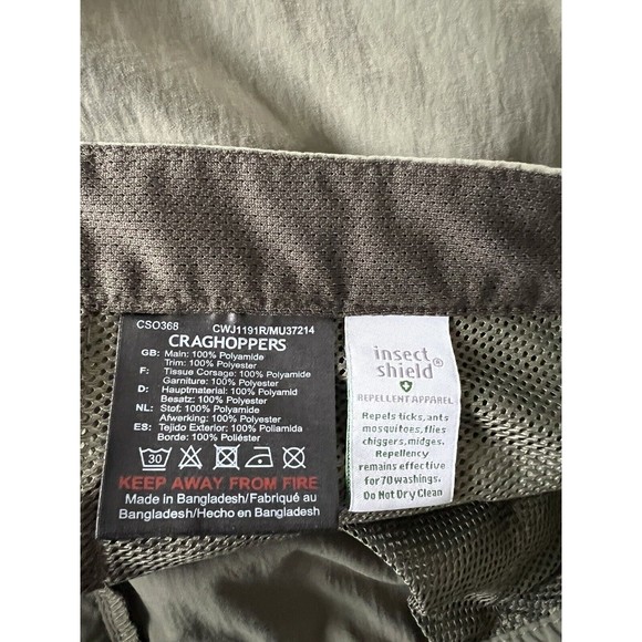 Craghoppers Pants Womens size 10 Regular Green Insect Shield Outdoor - Picture 9 of 9
